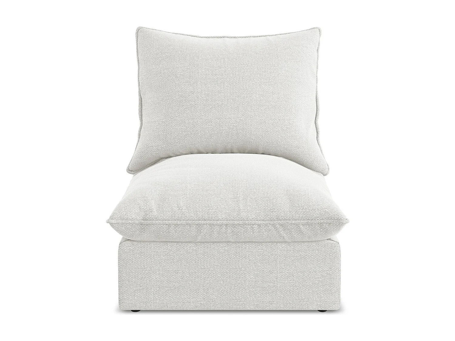 Modular - Mittelsofa - Bouclé - Weiß - MANAO