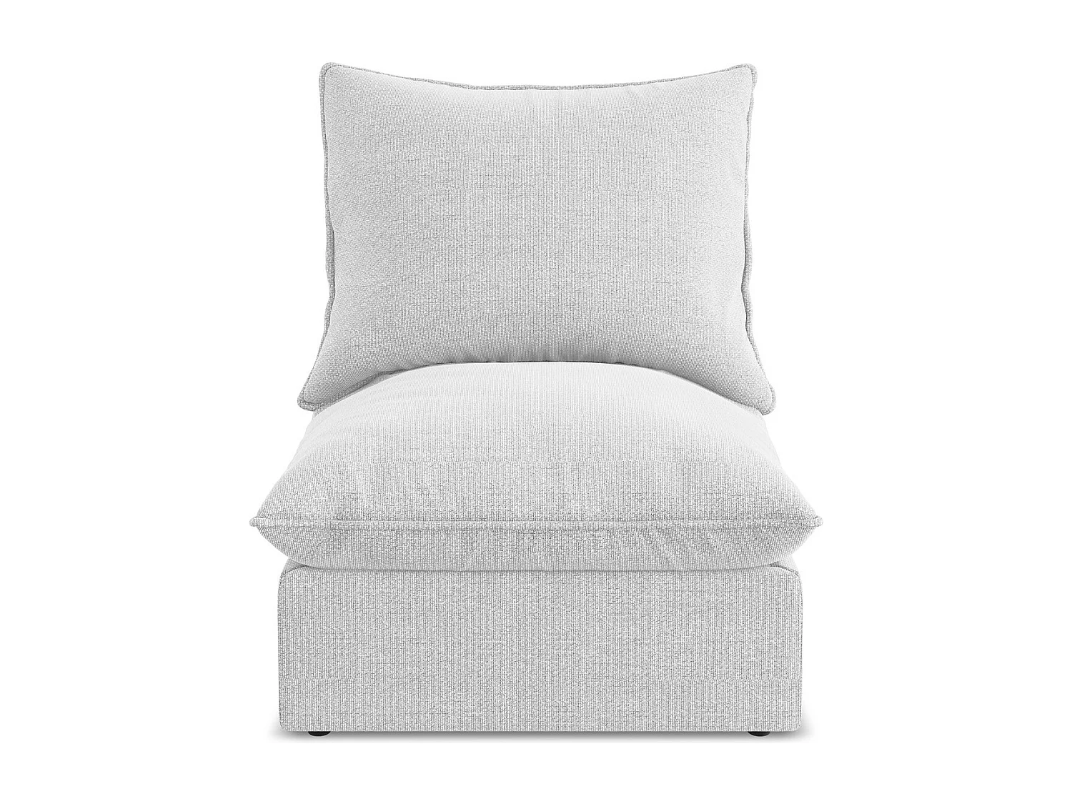 Modular - Mittelsofa - Bouclé - Silber - MANAO