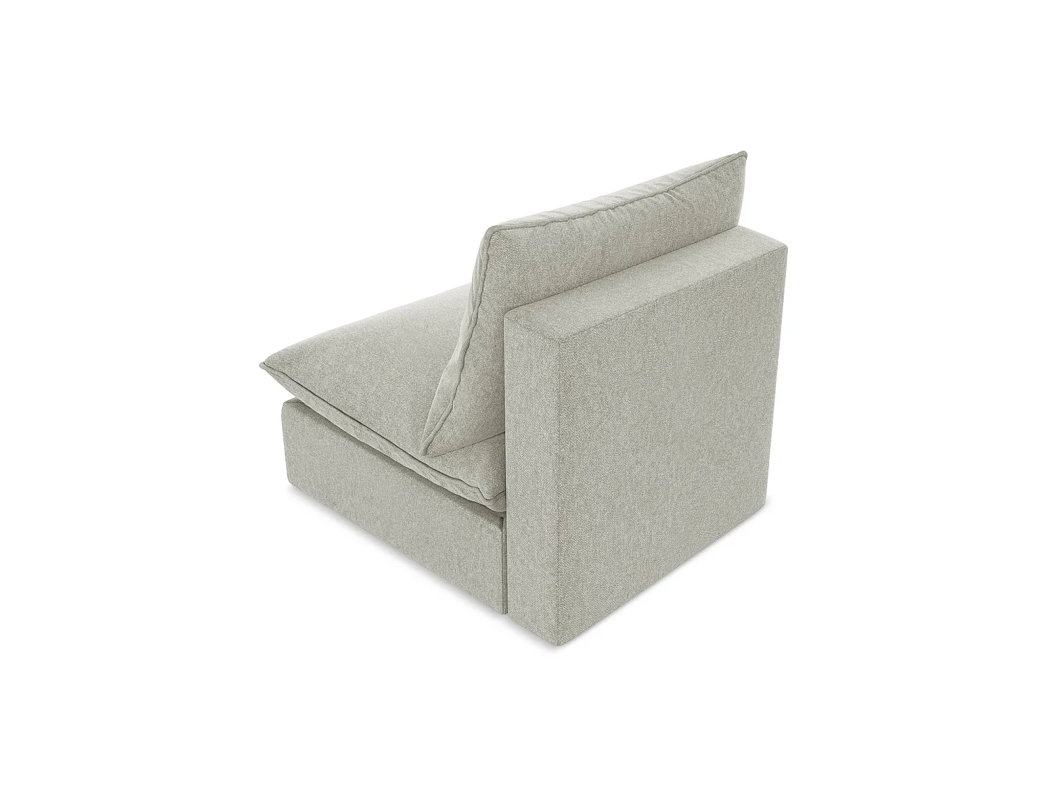 Modular - Mittelsofa - Samt - Hellgrau - RAVENNA