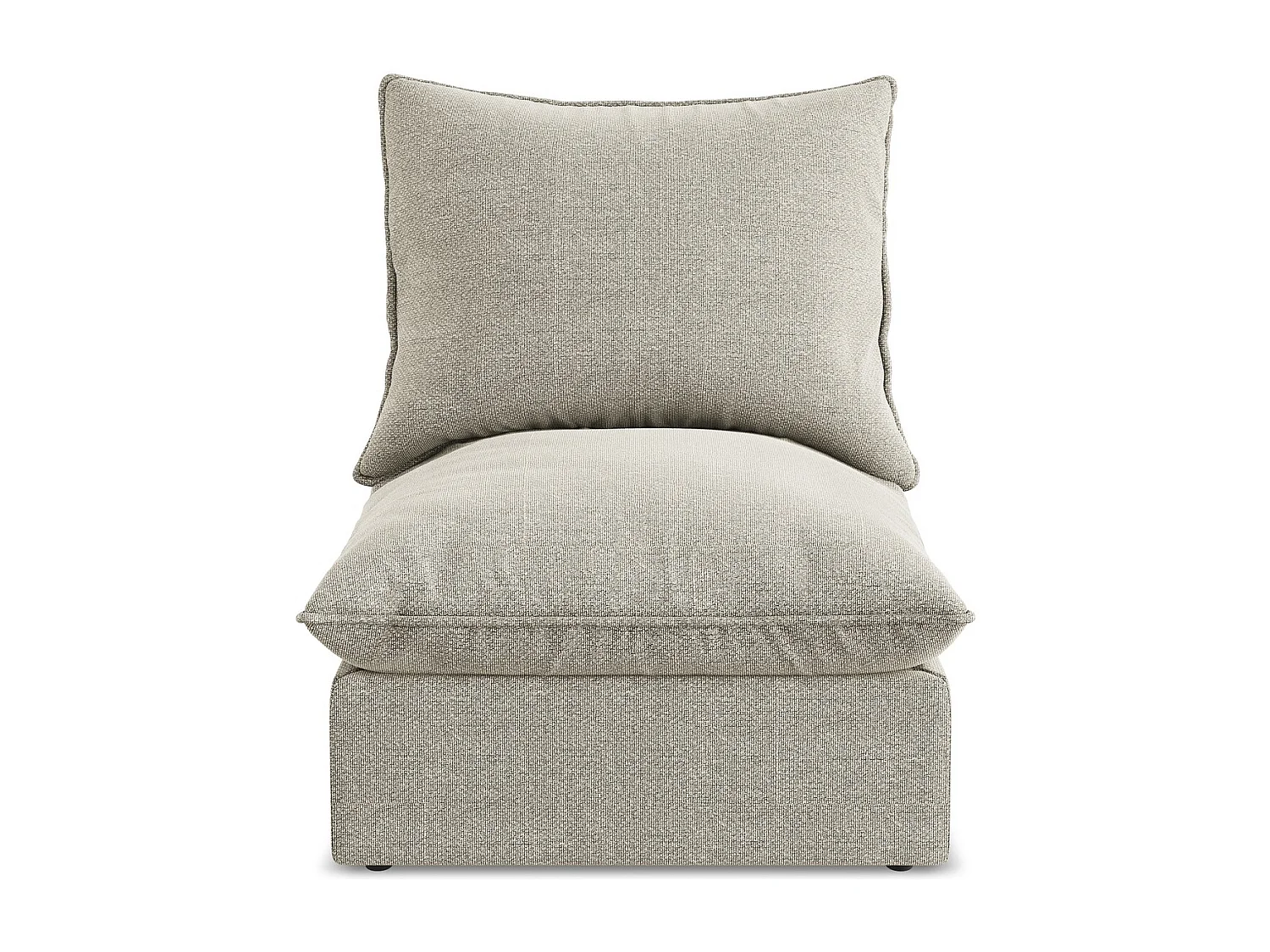 Fauteuil pour canapé modulable en tissu bouclette - taupe - MANAO