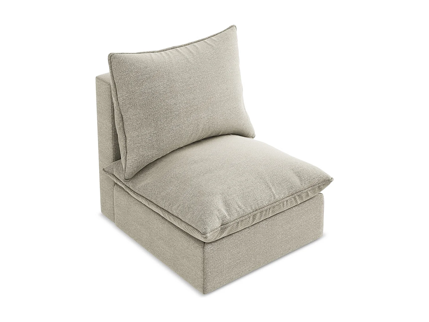 Modular - Mittelsofa - Bouclé - Taupe - MANAO