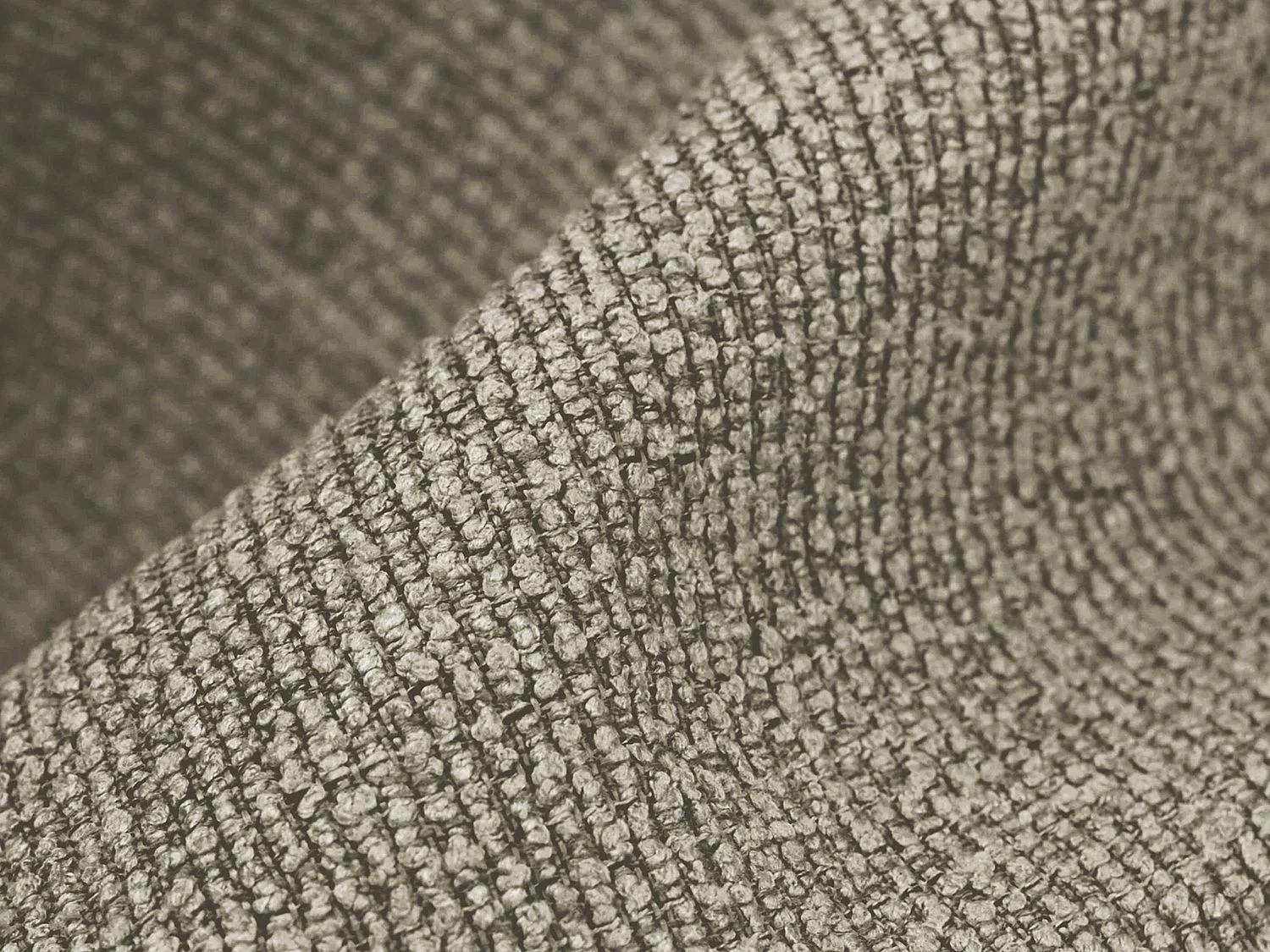 Fauteuil pour canapé modulable en tissu bouclette - taupe - RAVENNA