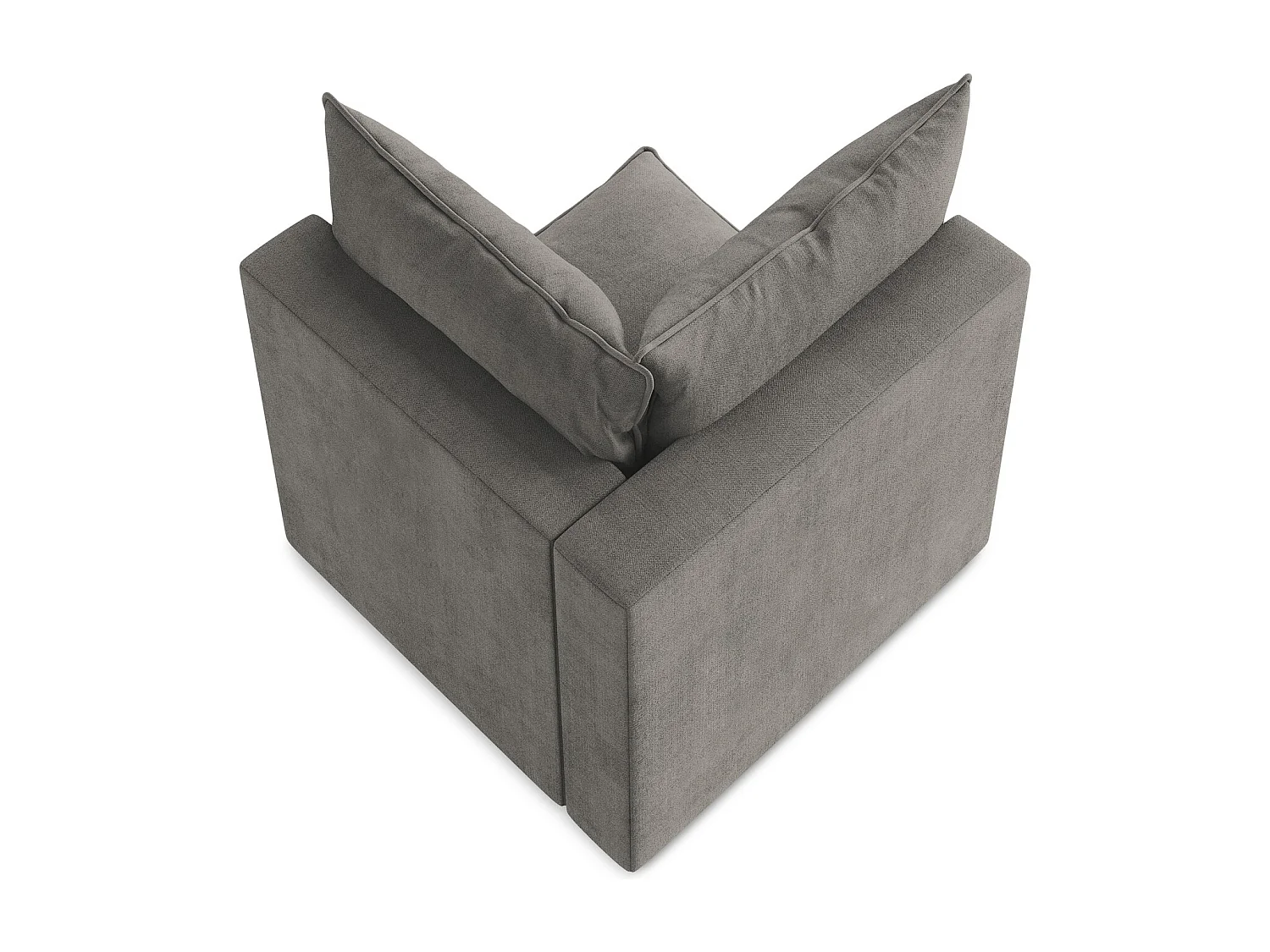 Bankmodule hoek van donkergrijs textuurstof - MANAO