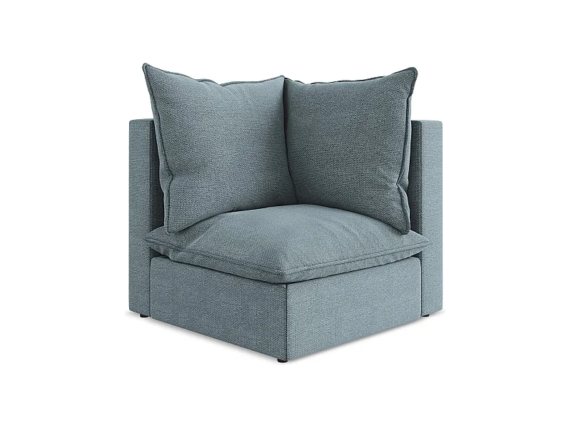 Modular - Ecksofa - Bouclé - Jeans - MANAO