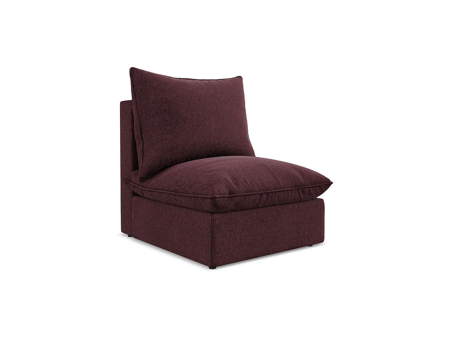 Modular - Mittelsofa - Samt - Burgund - RAVENNA