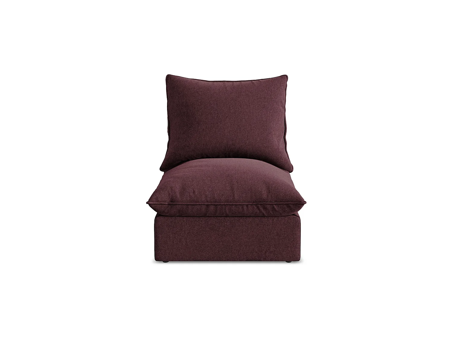 Modular - Mittelsofa - Samt - Burgund - RAVENNA
