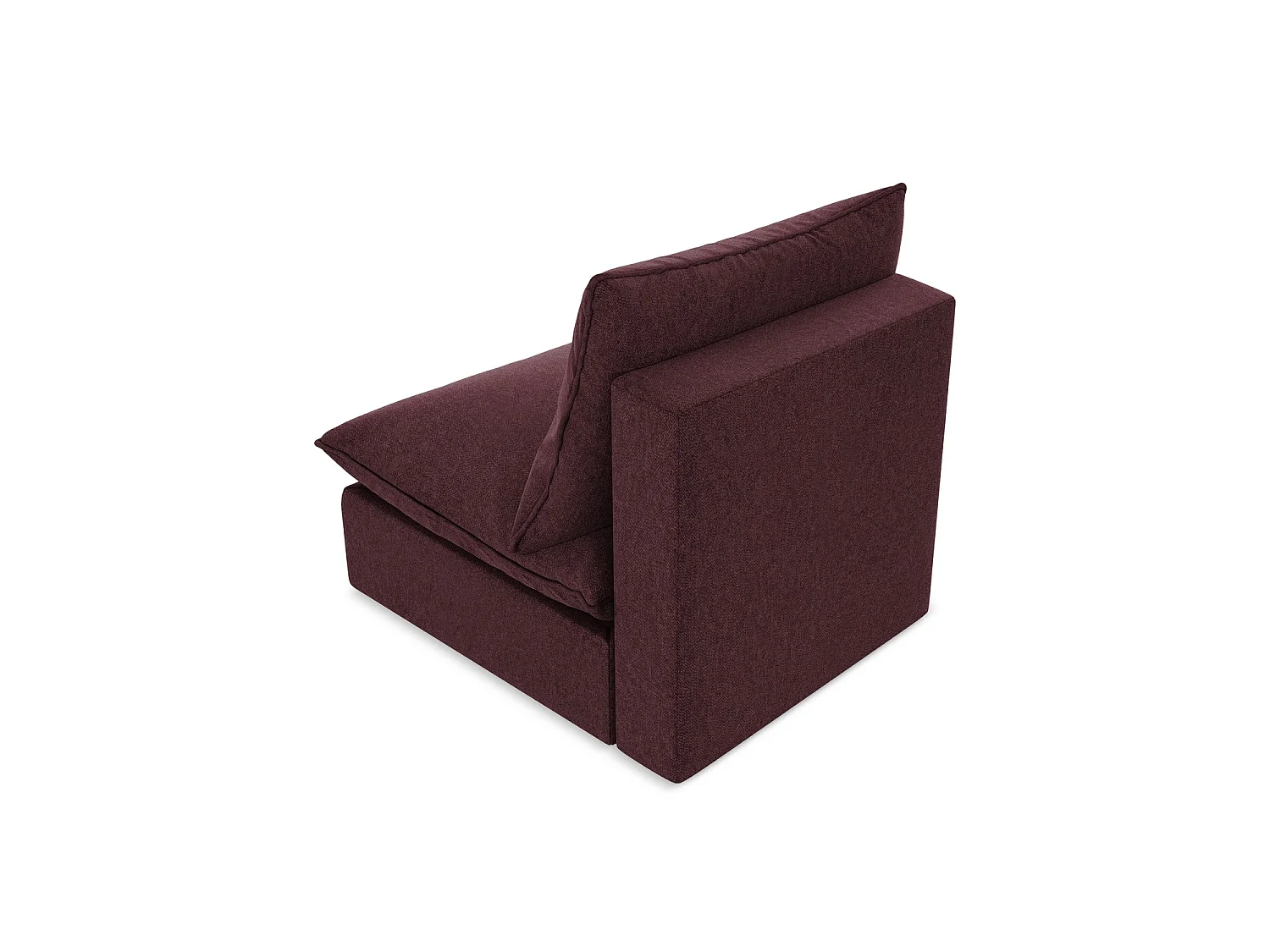 Modular - Mittelsofa - Samt - Burgund - RAVENNA
