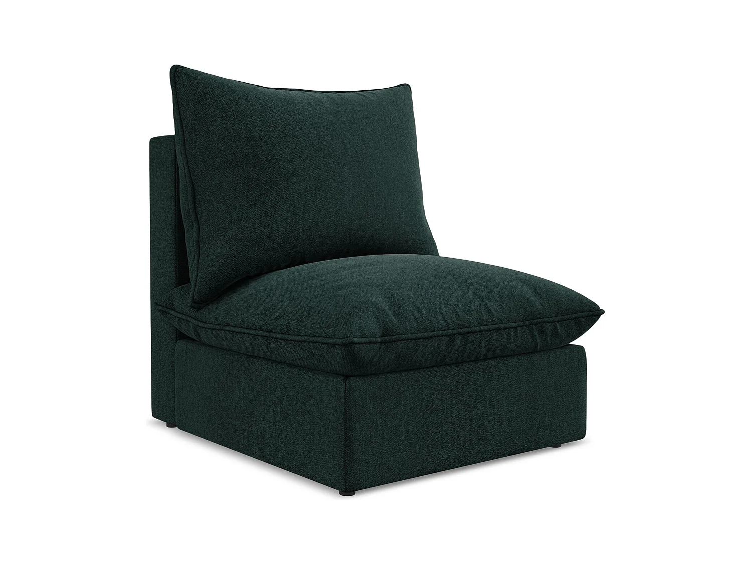 Fauteuil pour canapé modulable en velours - gris vert - MANAO