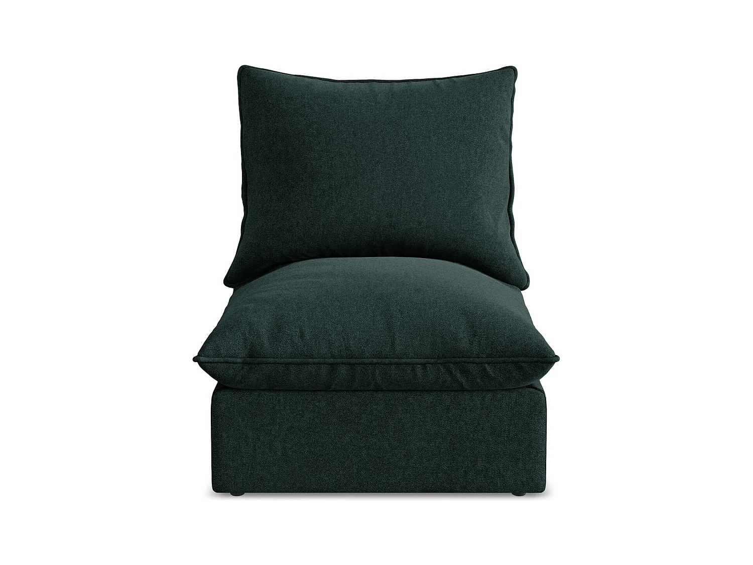 Fauteuil pour canapé modulable en velours - gris vert - MANAO