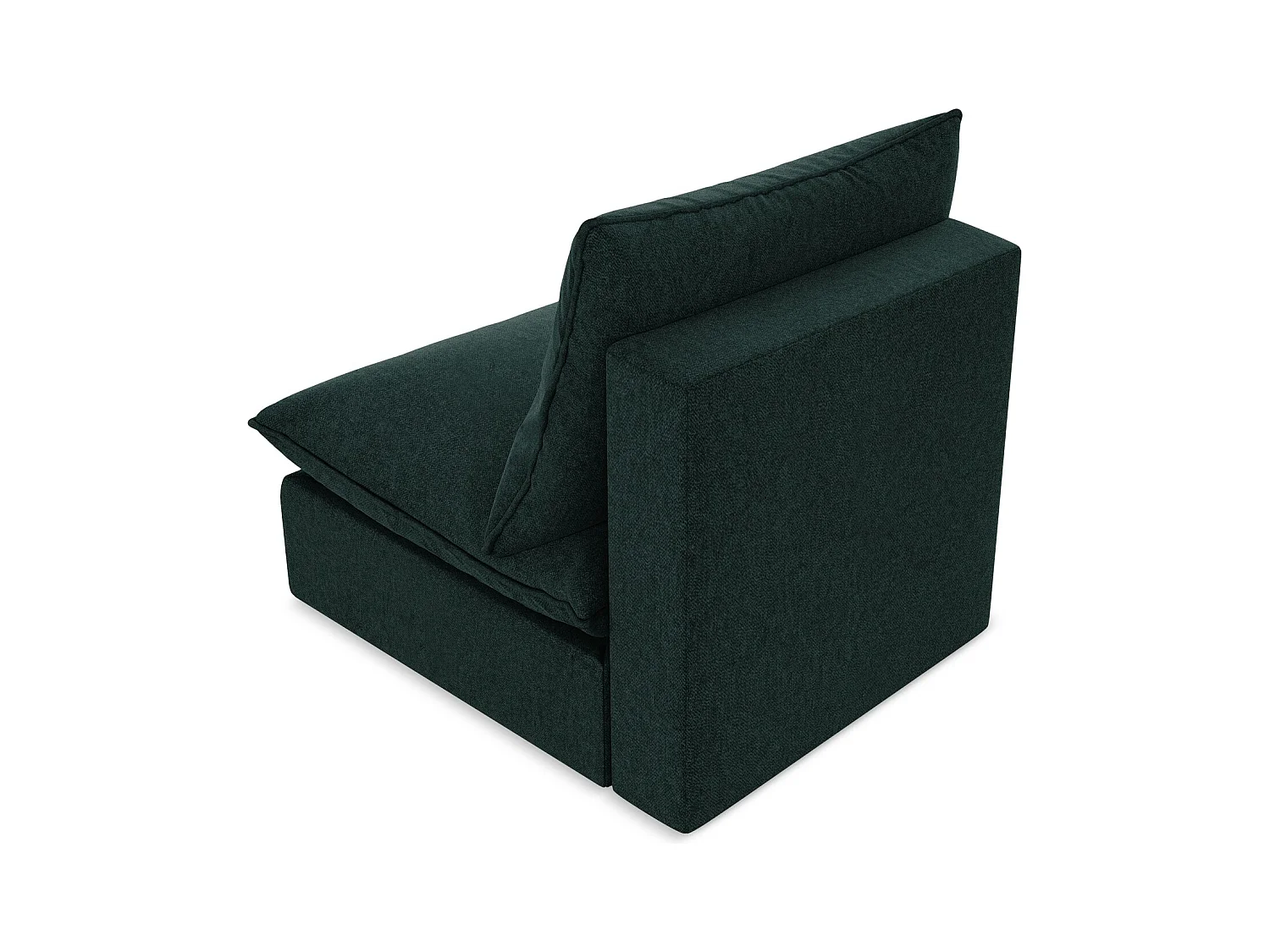 Fauteuil pour canapé modulable en velours - gris vert - MANAO
