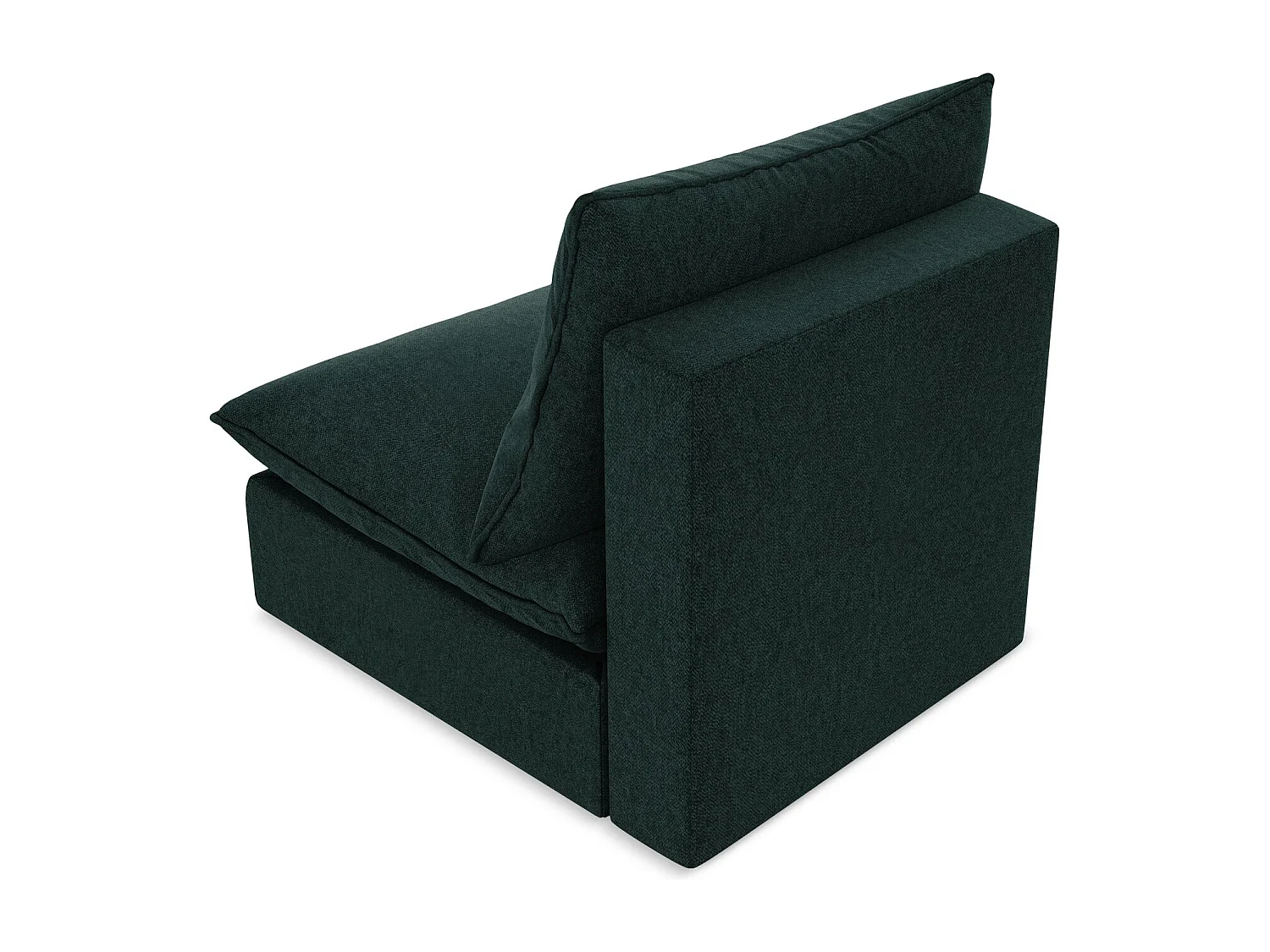 Fauteuil pour canapé modulable en velours - gris vert - MANAO