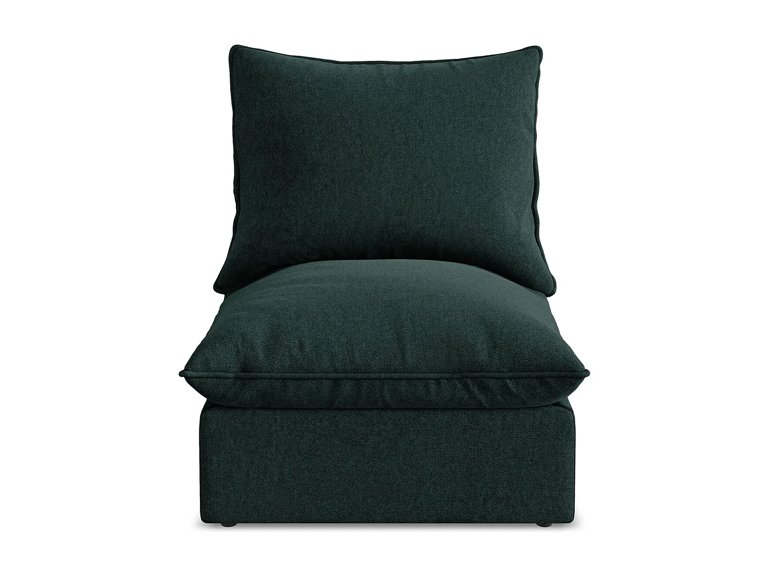 Fauteuil pour canapé modulable en velours - gris vert - MANAO