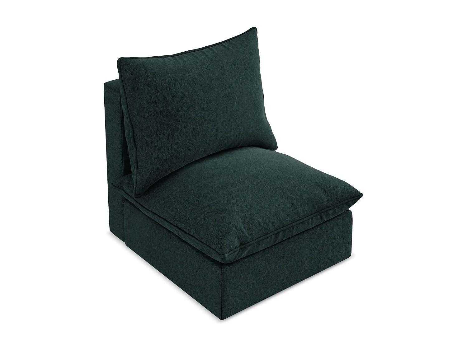 Fauteuil pour canapé modulable en velours - gris vert - MANAO
