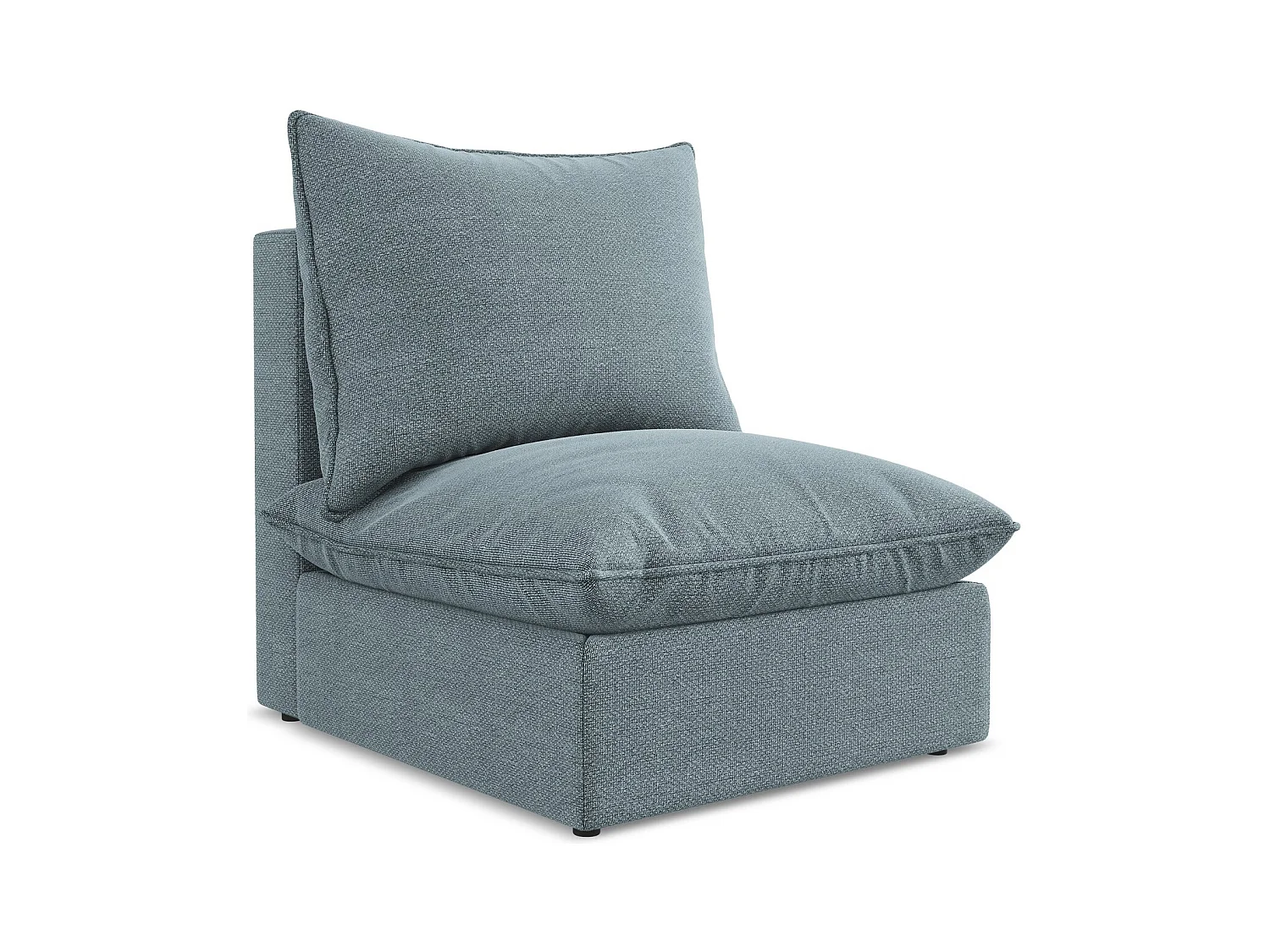 Fauteuil pour canapé modulable en tissu bouclette - jeans - MANAO