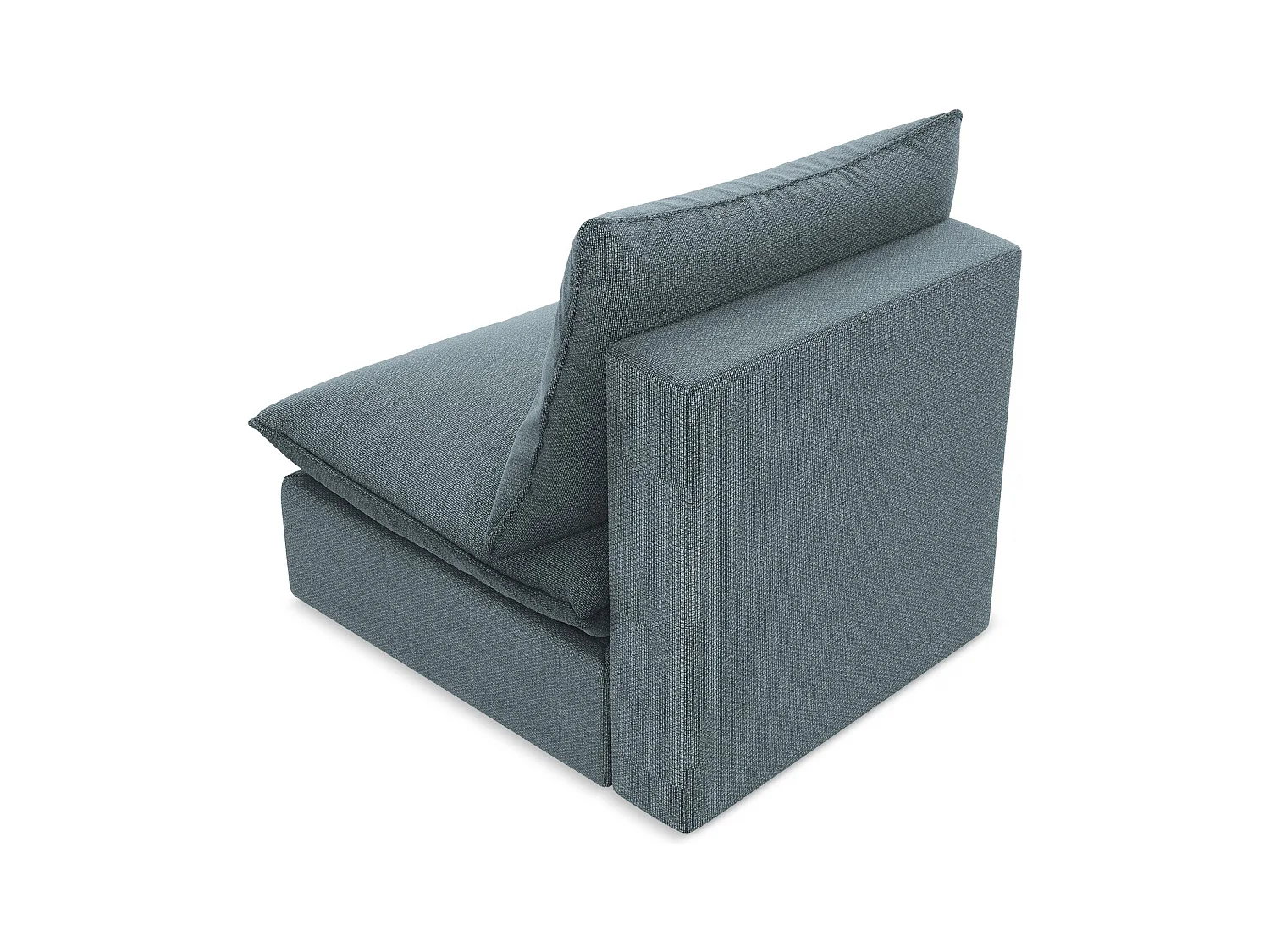 Fauteuil pour canapé modulable en tissu bouclette - jeans - MANAO