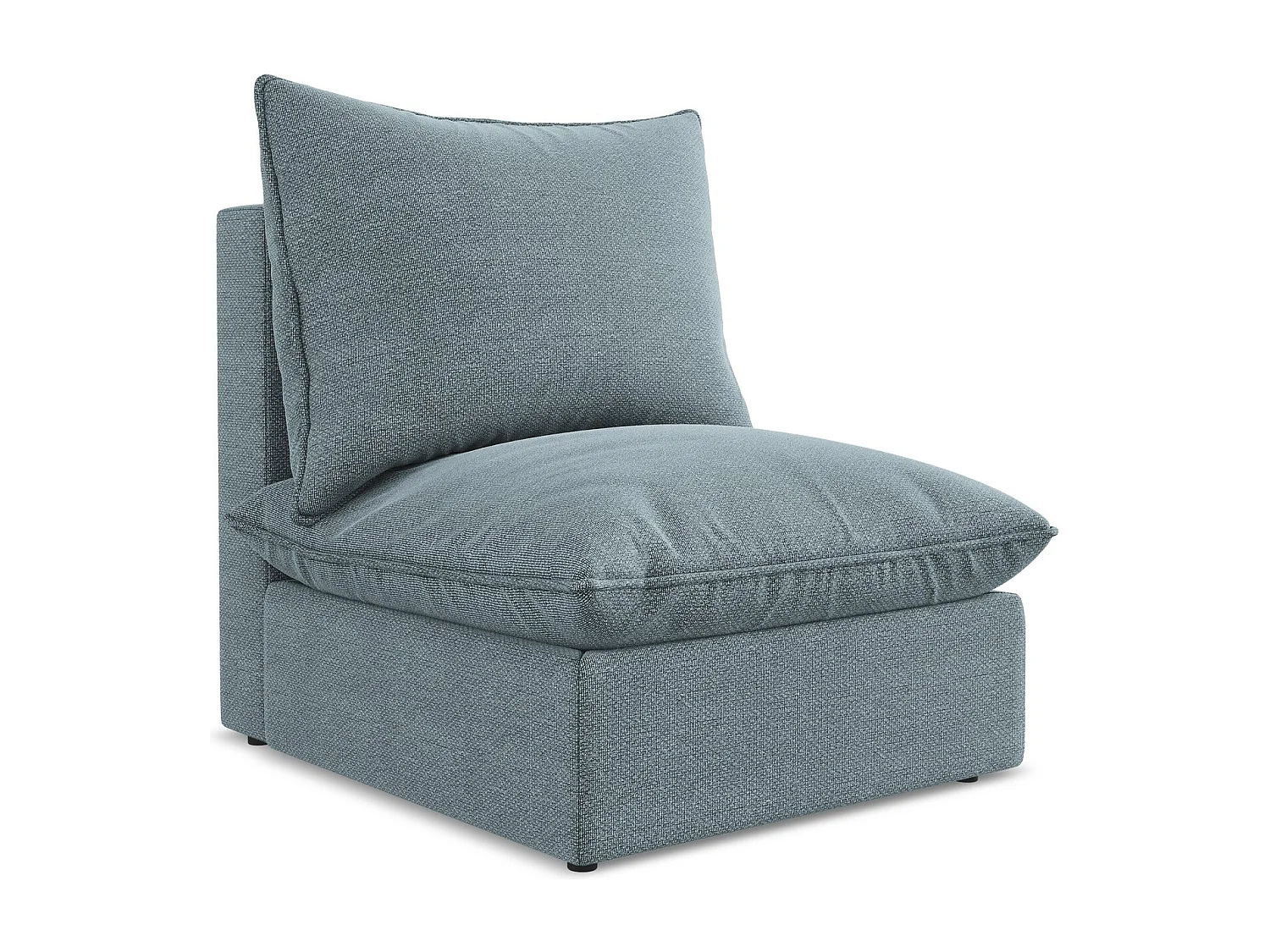 Fauteuil pour canapé modulable en tissu bouclette - jeans - MANAO