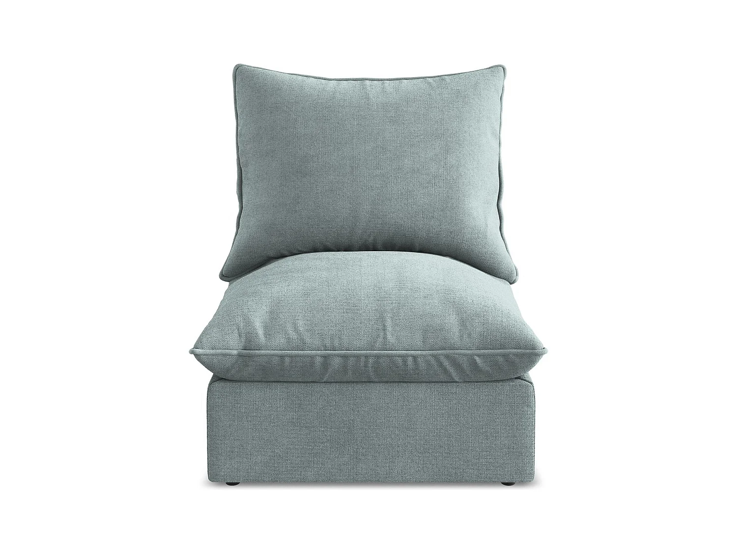 Fauteuil pour canapé modulable en tissu texturé - jeans - MANAO