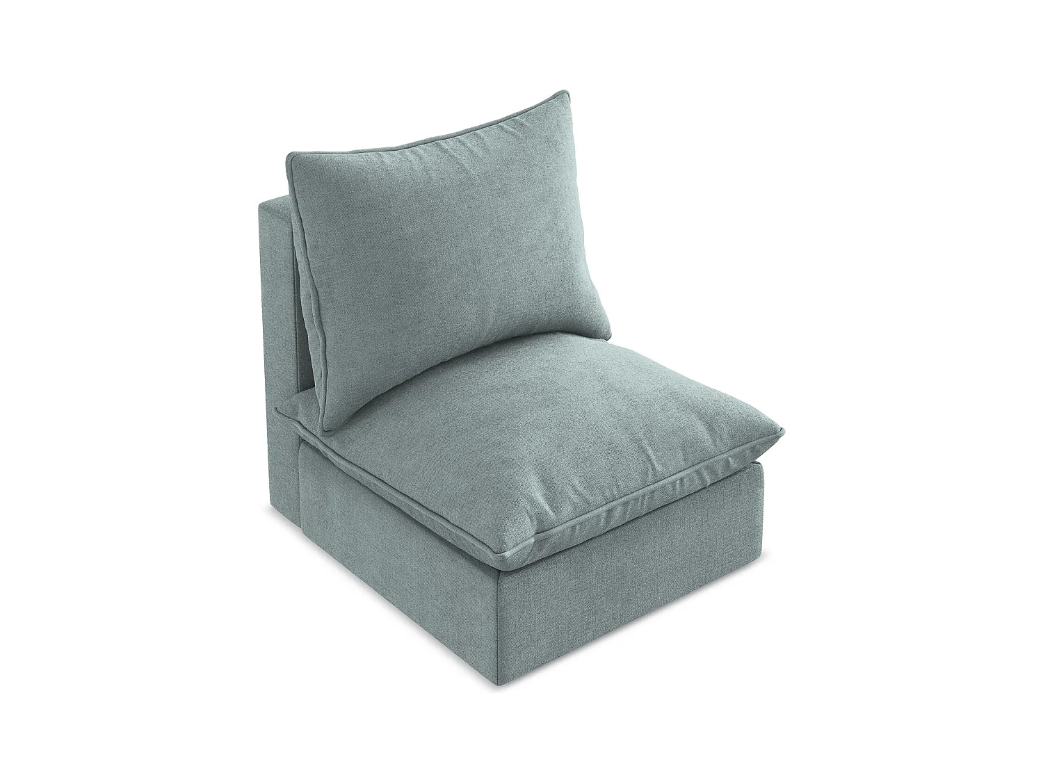 Fauteuil pour canapé modulable en tissu texturé - jeans - MANAO