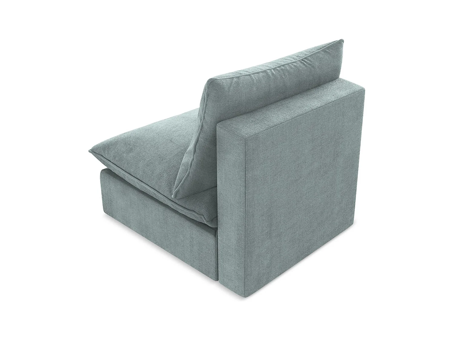 Fauteuil pour canapé modulable en tissu texturé - jeans - MANAO