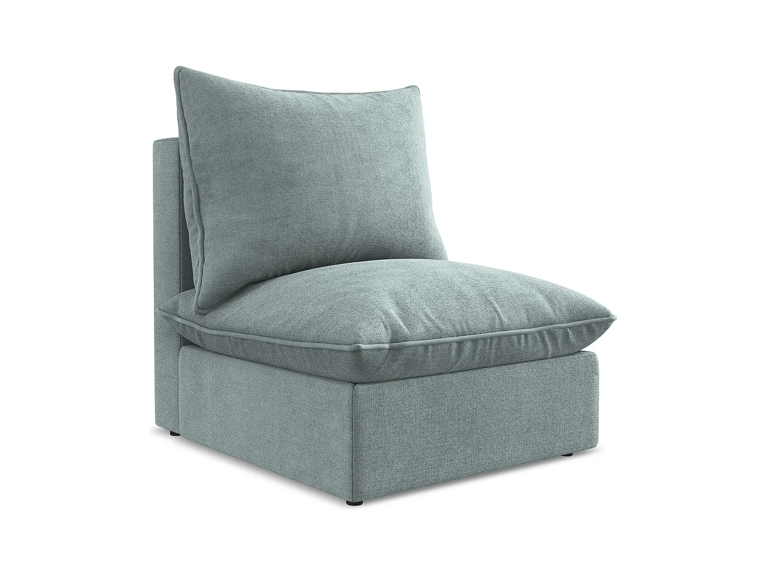 Modular - Mittelsofa - Strukturstoff - Jeans - MANAO