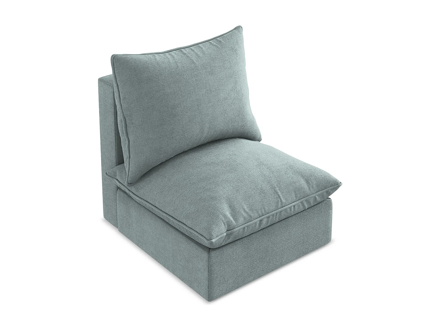 Fauteuil pour canapé modulable en tissu texturé - jeans - MANAO
