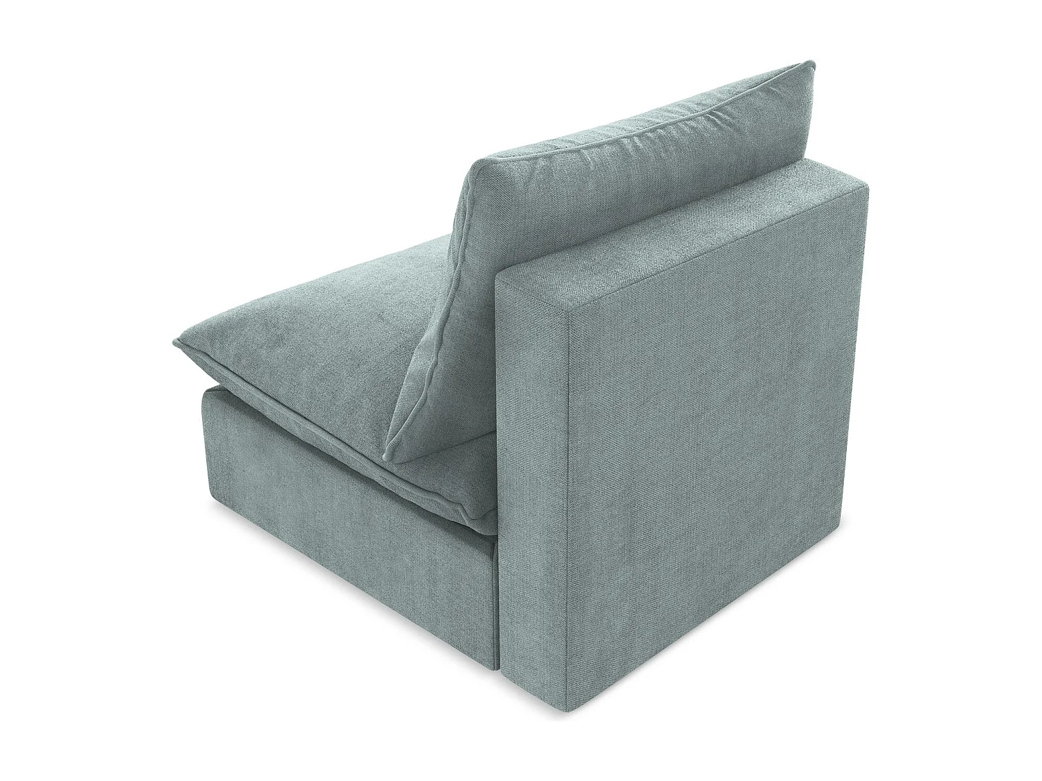 Fauteuil pour canapé modulable en tissu texturé - jeans - MANAO