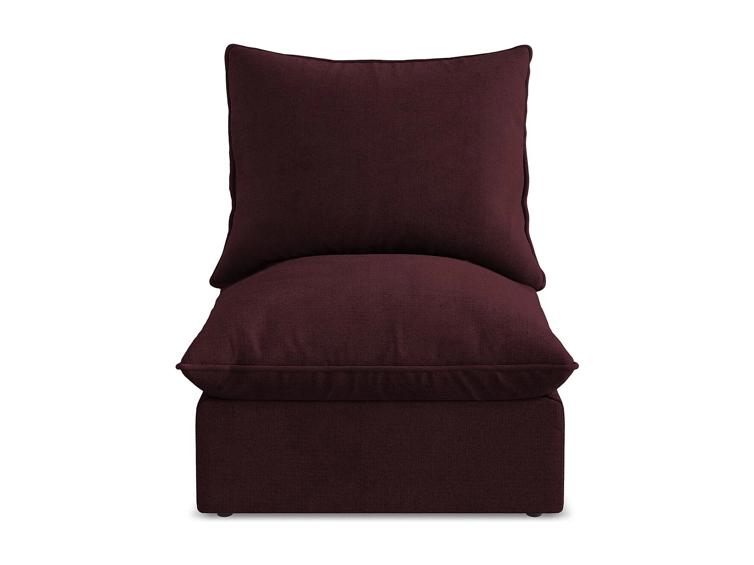 Modular - Mittelsofa - Strukturstoff - Rotwein - MANAO