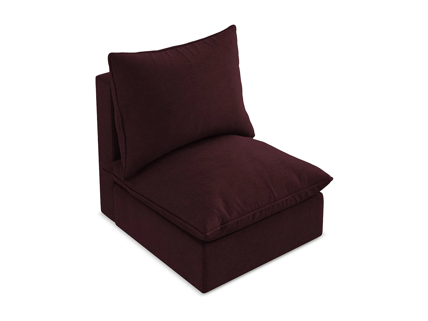 Modular - Mittelsofa - Strukturstoff - Rotwein - MANAO