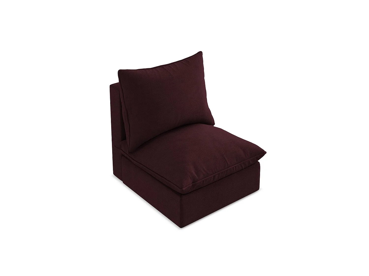 Bankmodule midden van bordeaux textuurstof - RAVENNA