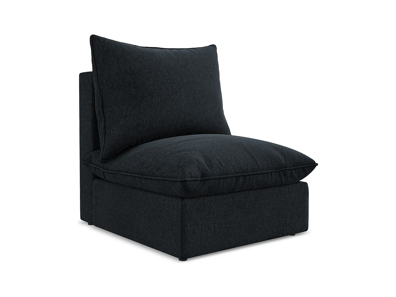 Fauteuil pour canapé modulable en velours - bleu royal - MANAO