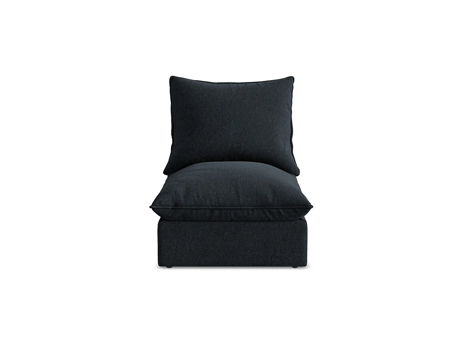 Fauteuil pour canapé modulable en velours - bleu royal - RAVENNA