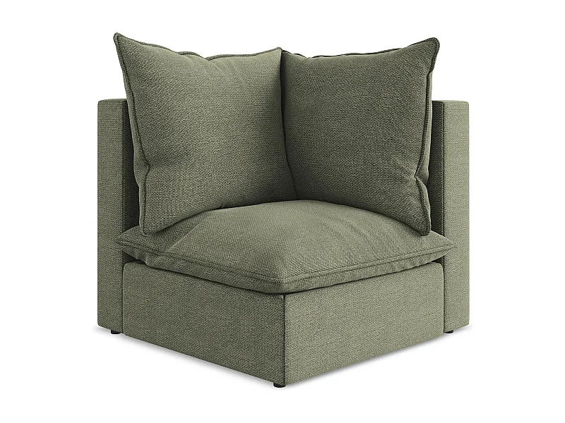 Modular - Ecksofa - Bouclé - Olive - MANAO