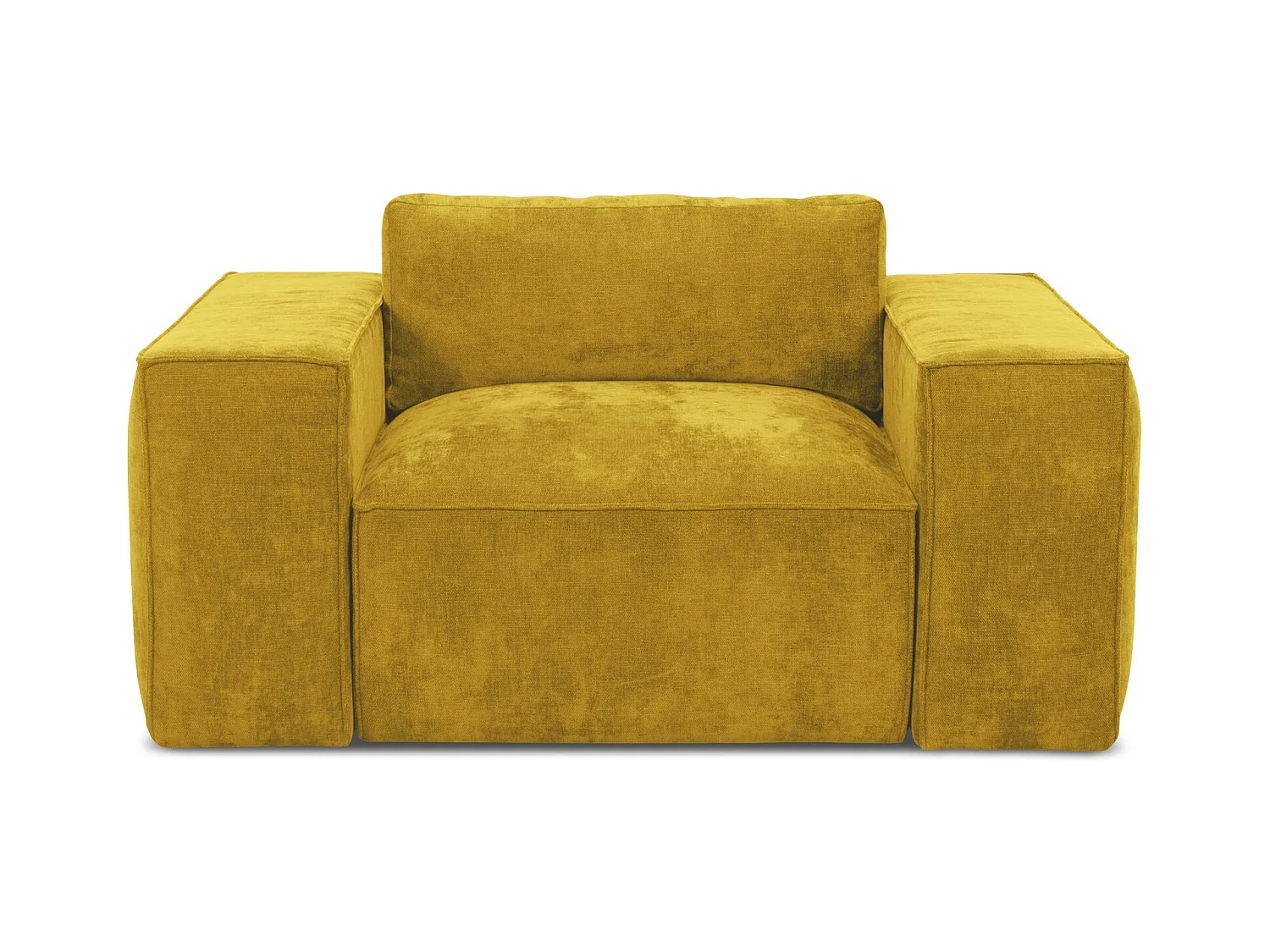 en tissu chenille - moutarde - HANA