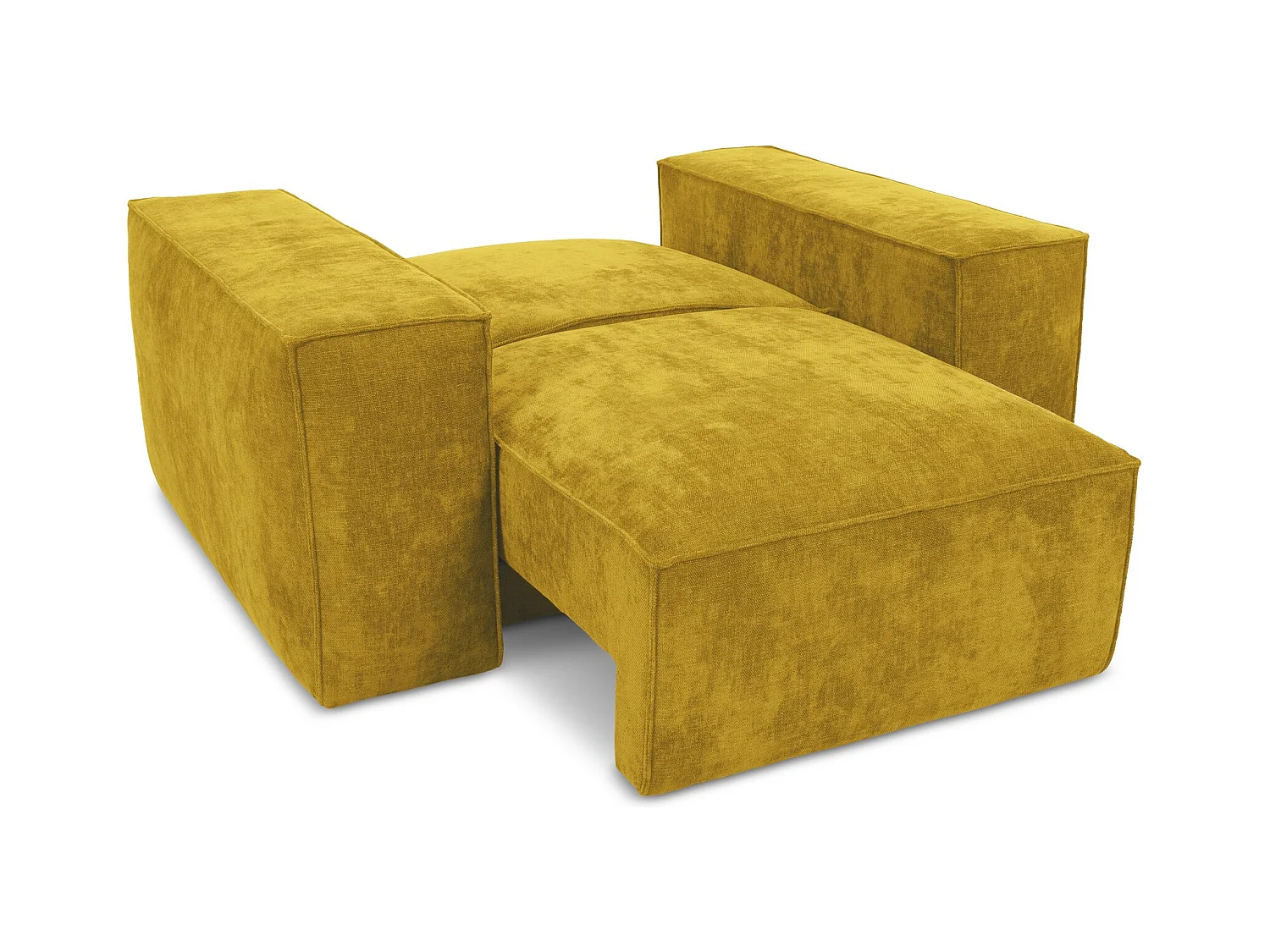 en tissu chenille - moutarde - HANA