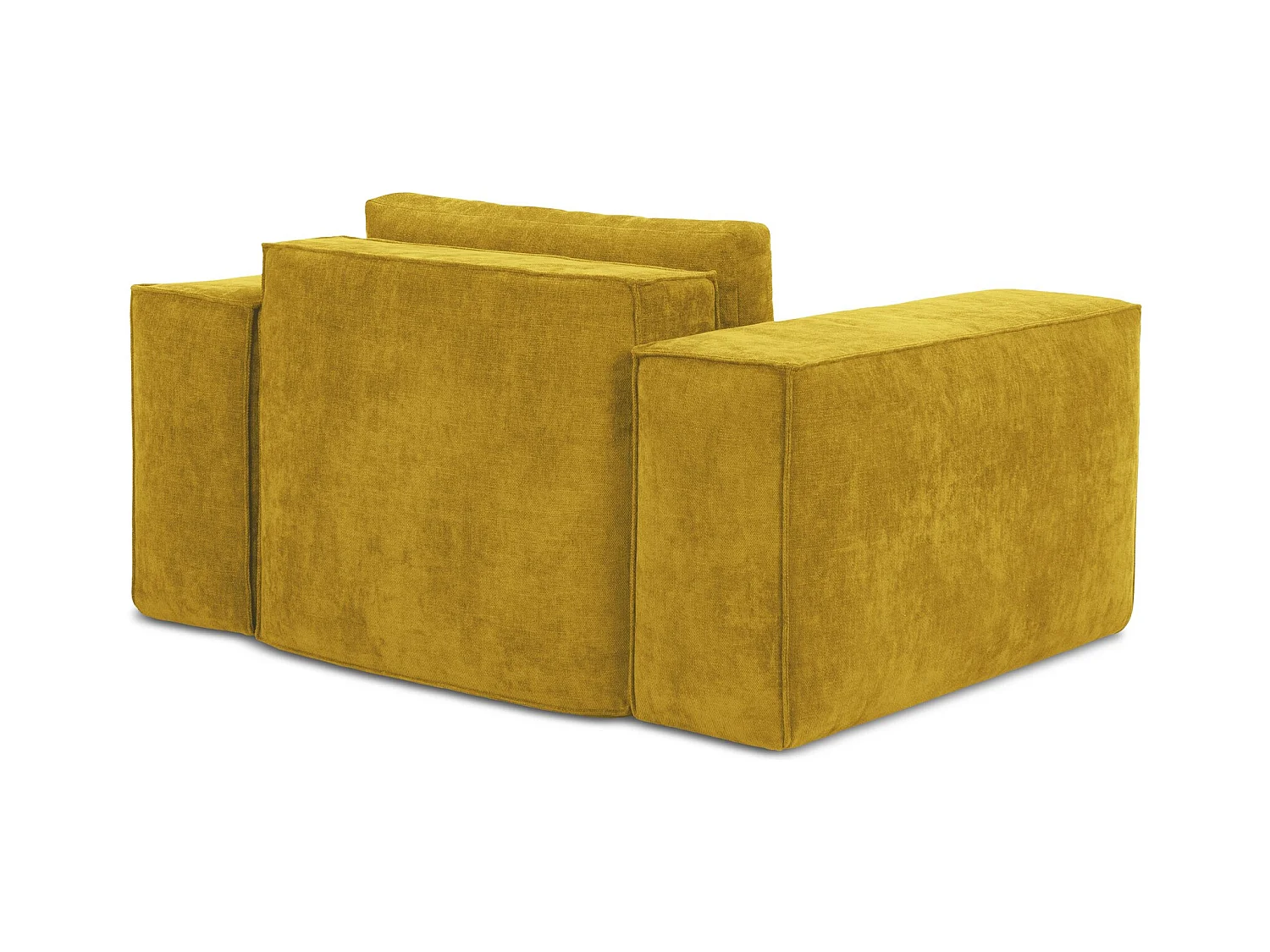 en tissu chenille - moutarde - HANA