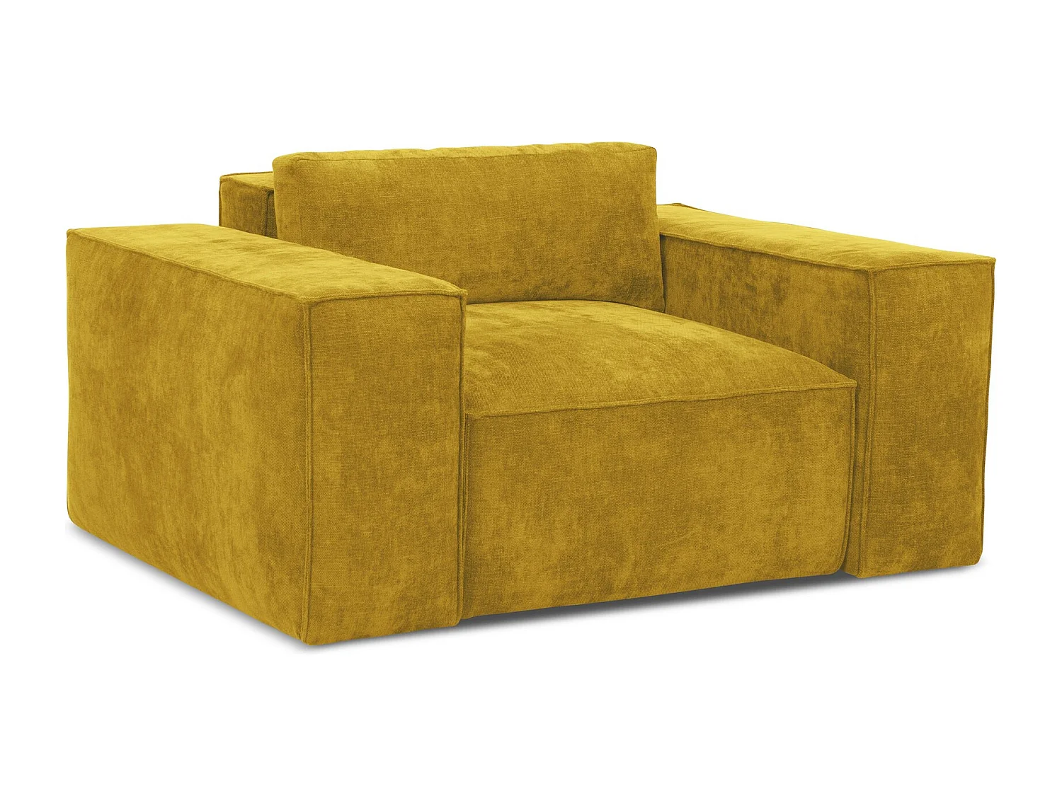 en tissu chenille - moutarde - HANA