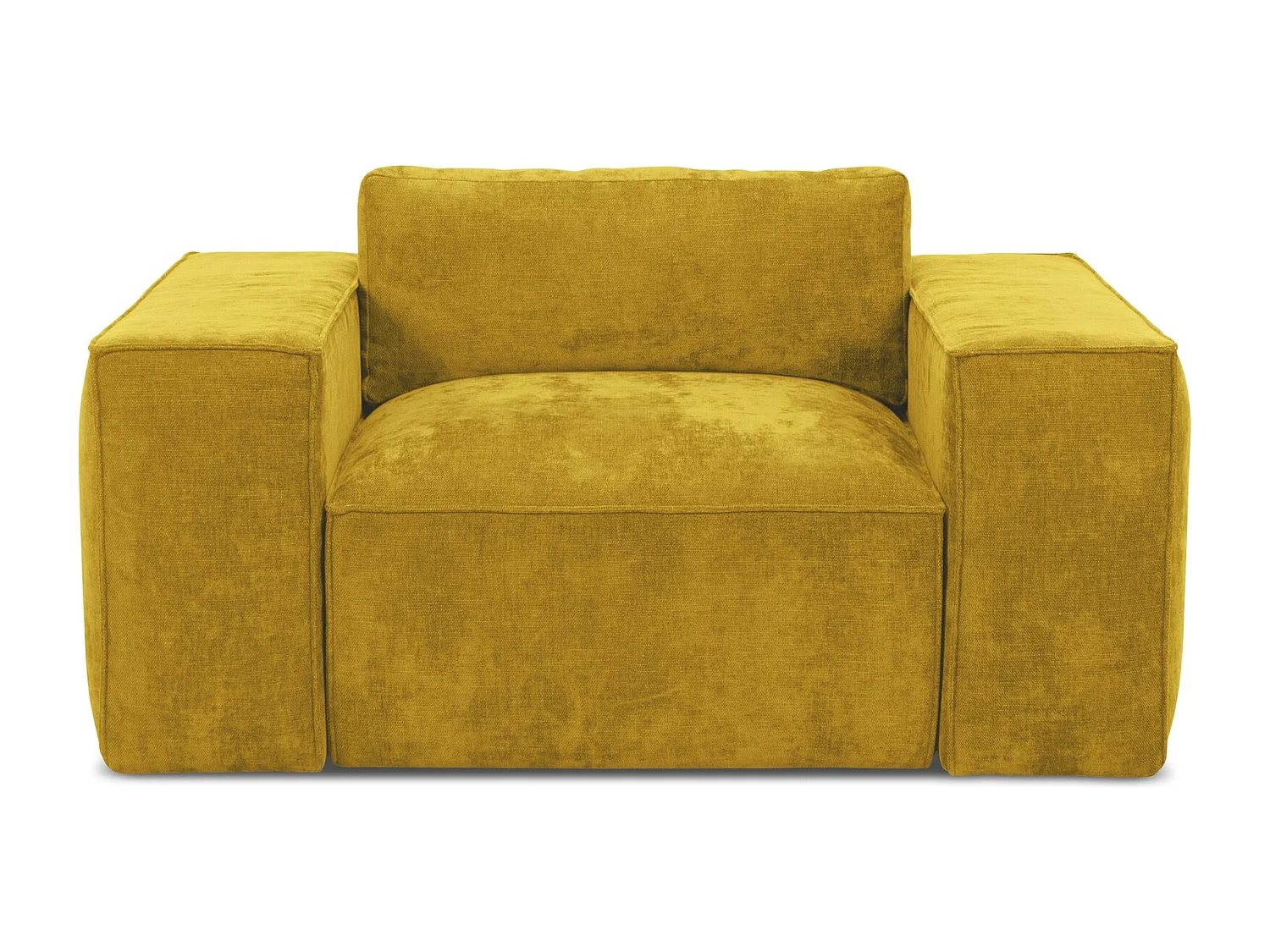 en tissu chenille - moutarde - HANA