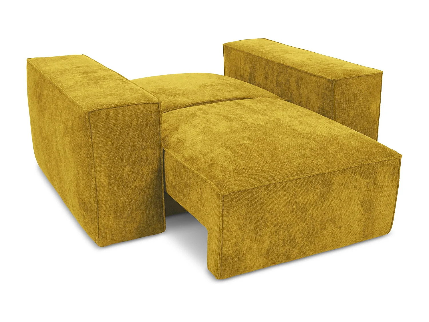 en tissu chenille - moutarde - HANA