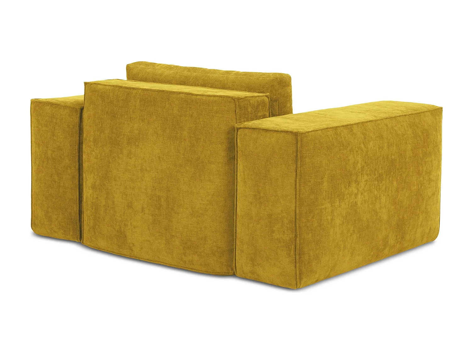 en tissu chenille - moutarde - HANA