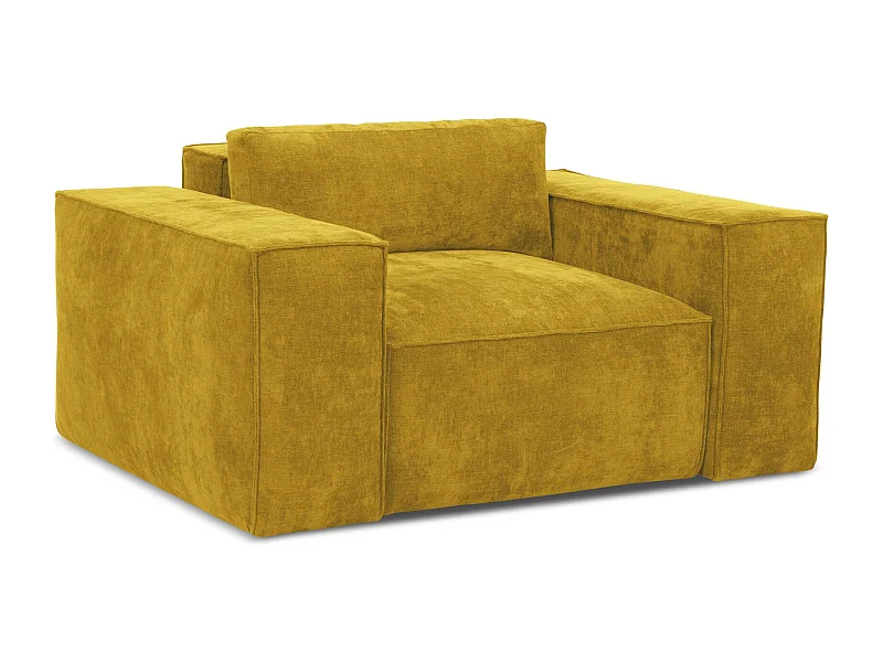 en tissu chenille - moutarde - HANA