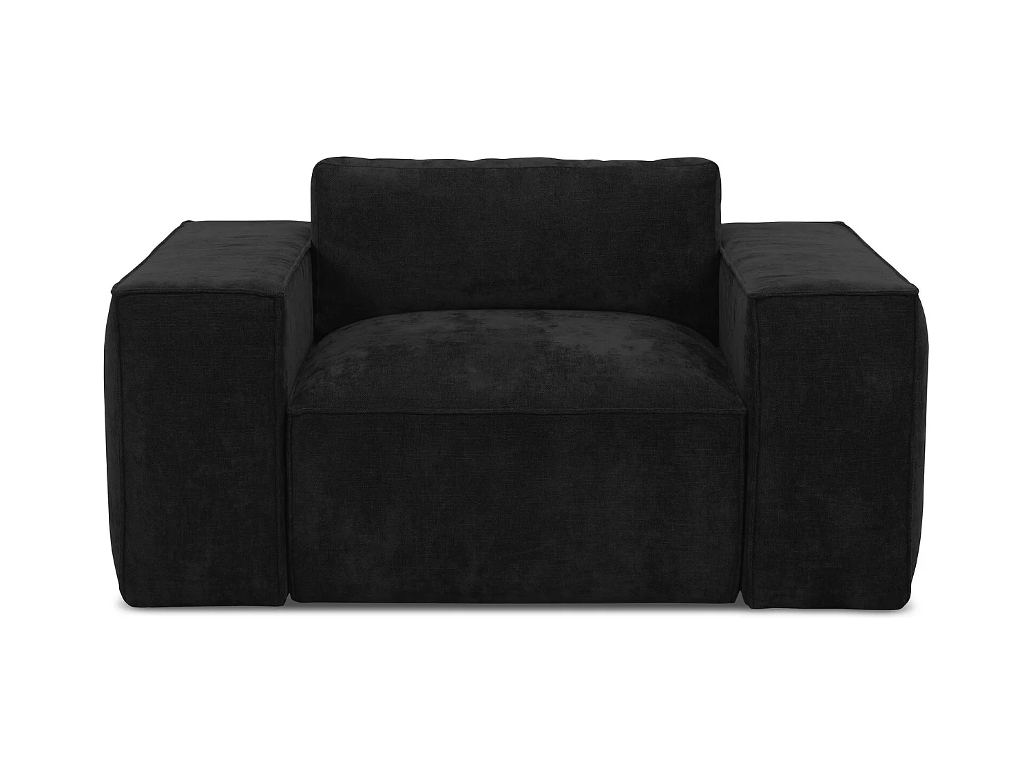 en tissu chenille - noir - HANA