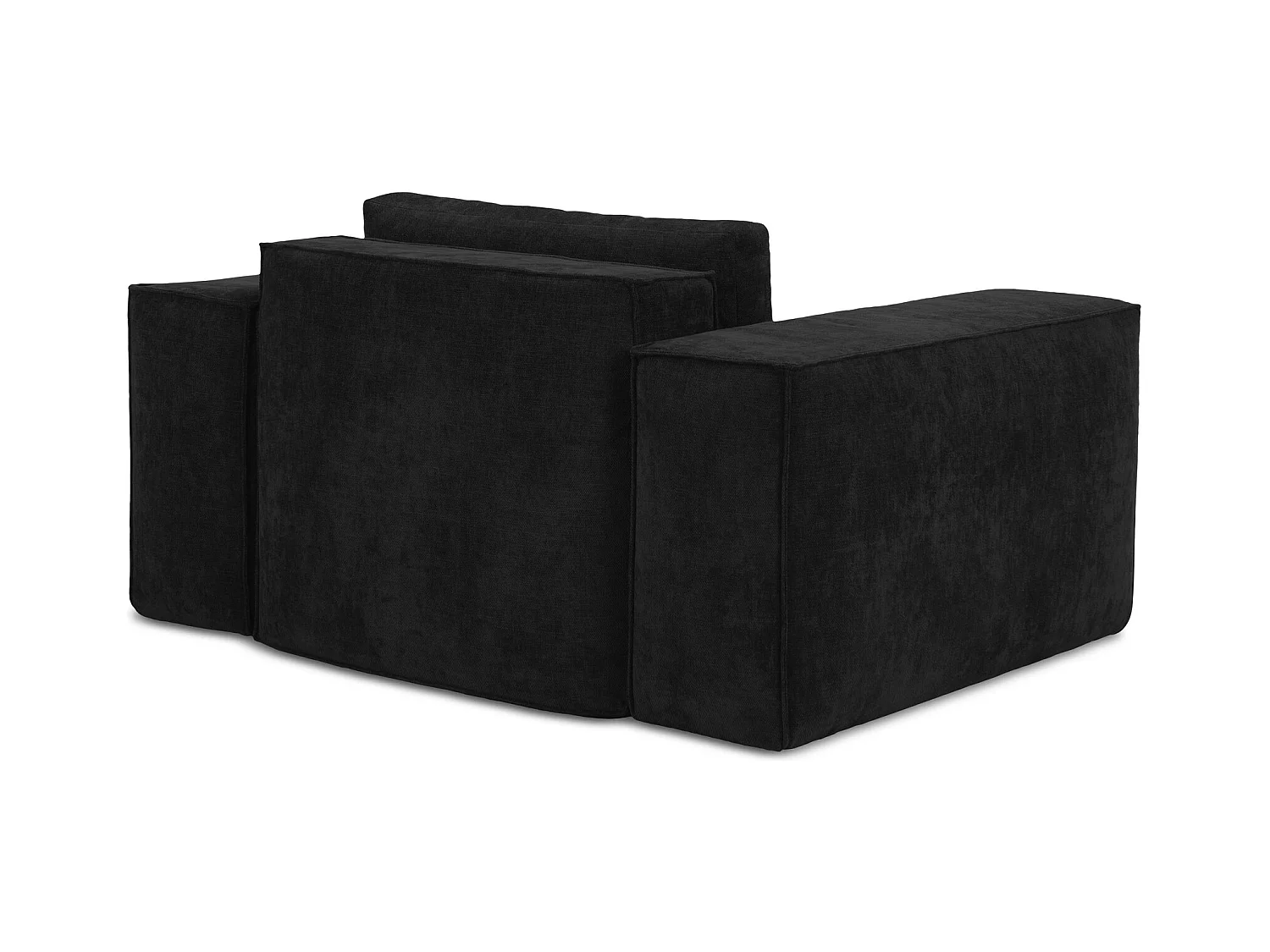 en tissu chenille - noir - HANA