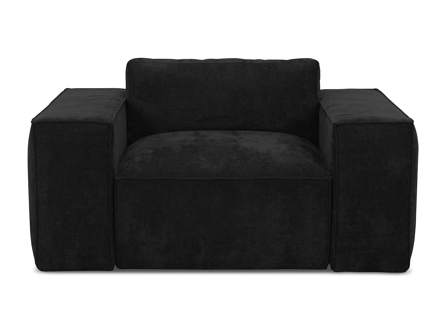 en tissu chenille - noir - HANA