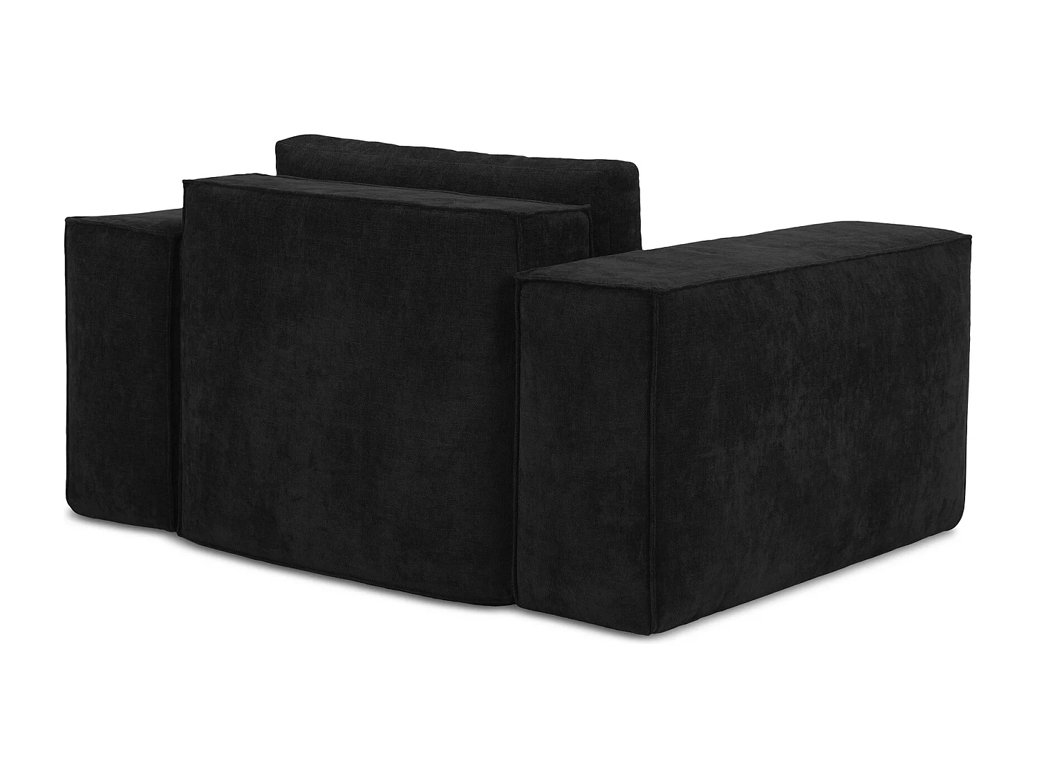 en tissu chenille - noir - HANA