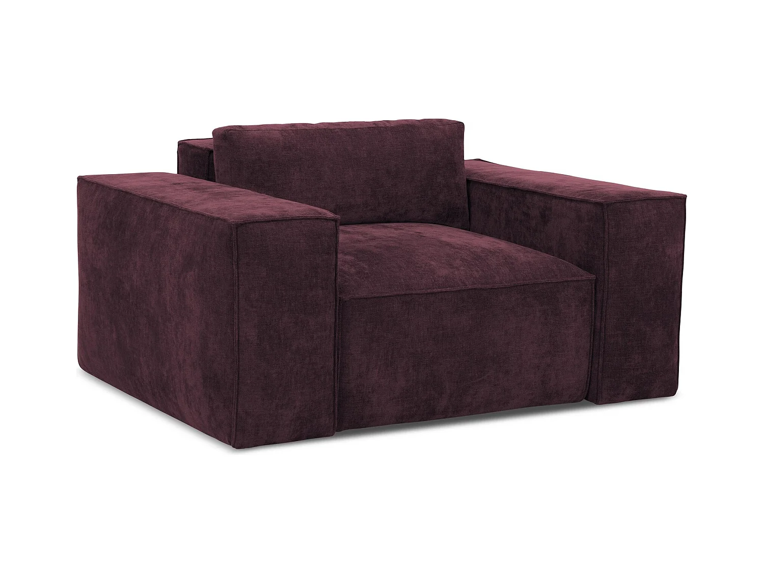 en tissu chenille - bordeaux - HANA