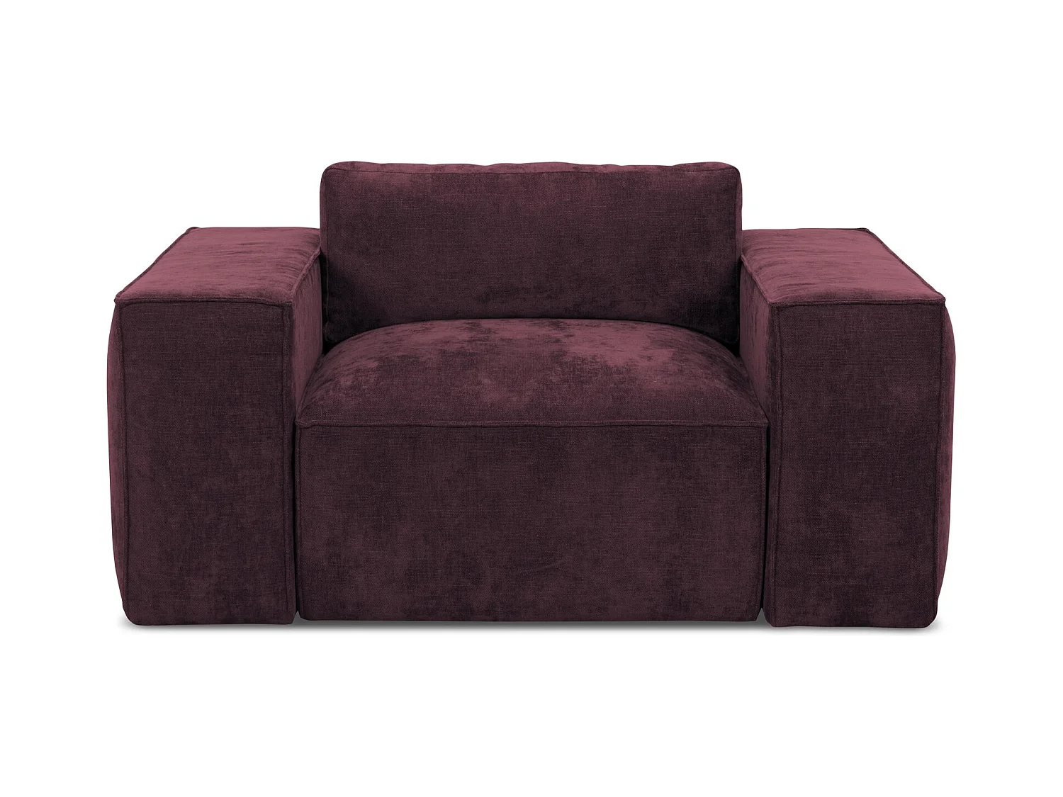 en tissu chenille - bordeaux - HANA