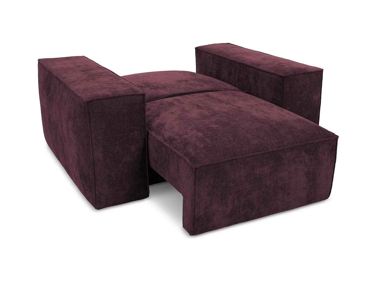 en tissu chenille - bordeaux - HANA