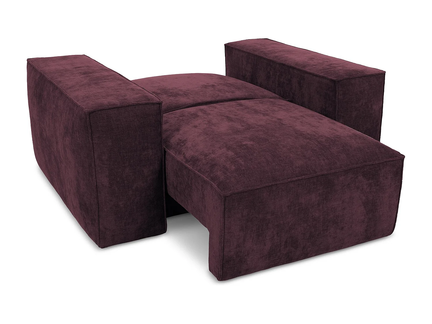 - z tkaniny szenilowej - bordo - HANA