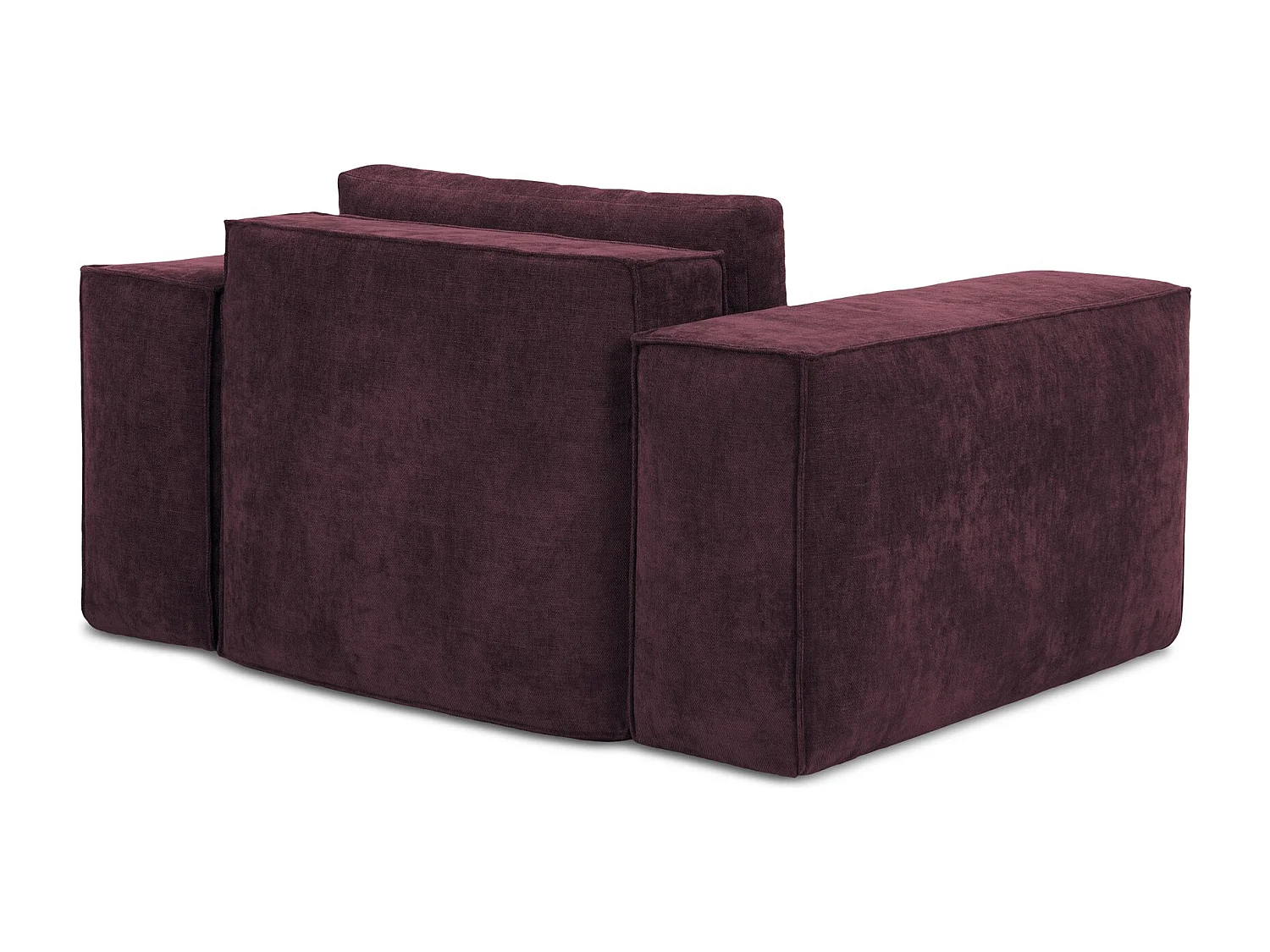 - z tkaniny szenilowej - bordo - HANA