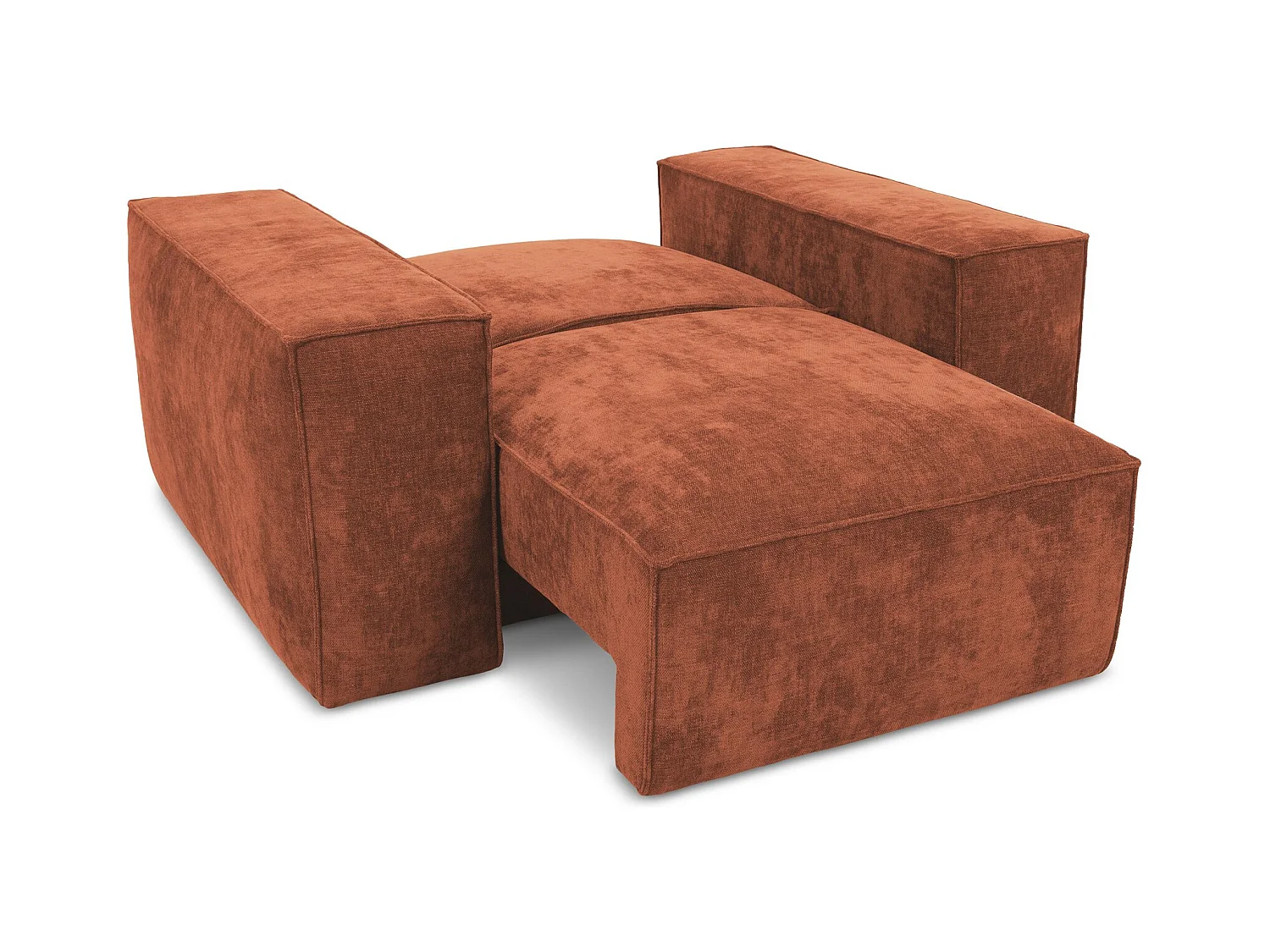 en tissu chenille - terre cuite - HANA